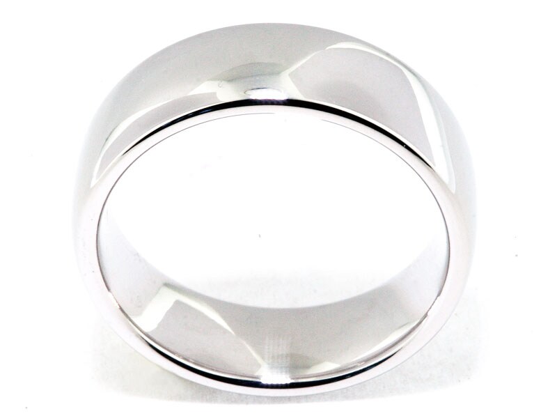 7.5mm Platinum Euro Style Men s Wedding Band Washington Diamond